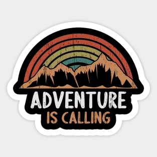 Adventure is calling distressed Sticker